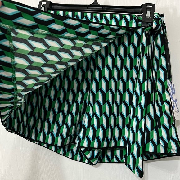 2PC SET Diane Von Furstenberg DVF for Target Arrow Geo Green Mini Skort & Top XS - Picture 12 of 16